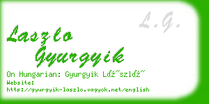 laszlo gyurgyik business card